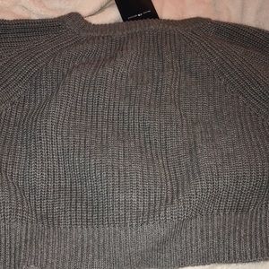 cropped grey brandy melville sweater